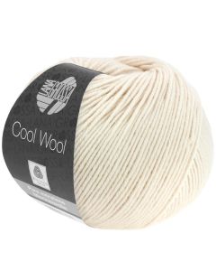 Cool Wool Superfine - Classic Merino Yarn - Soft White Col. 2096- 50g Skein by Lana Grossa