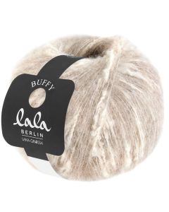 Lala Berlin Buffy - Baby Alpaca / Cotton - Beige  / Off White col.10 - 50g Skein by Lana Grossa