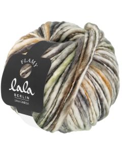 Lala Berlin Flamy - Merino Wool Beige/Green/Ochre Col. 101 - 100g Skein by Lana Grossa