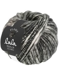 Lala Berlin Flamy - Merino Wool Charcoal/White Col. 102 - 100g Skein by Lana Grossa