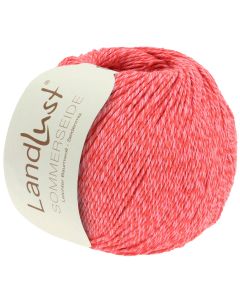 LANDLUST SOMMERSEIDE -Silk/Cotton Yarn - Red/Pink Col. 20 - 50g Skein by Lana Grossa