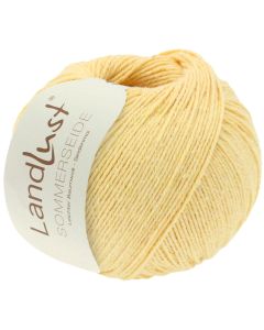 LANDLUST SOMMERSEIDE -Silk/Cotton Yarn - Yellow Col. 38 - 50g Skein by Lana Grossa