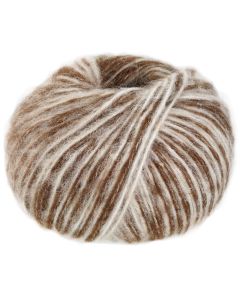 Natural Alpaca Pelo - Chocolate Brown/White Col. 208 - 50g Skein by Lana Grossa