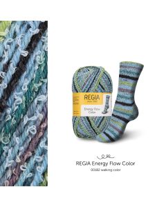 REGIA ENERGY FLOW - Self Patterning Sock Yarn Col. 182 "Walking" 100g