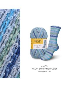 REGIA ENERGY FLOW - Self Patterning Sock Yarn Col. 183 "Dynamic" 100g