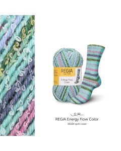 REGIA ENERGY FLOW - Self Patterning Sock Yarn Col. 184 "Spirit" 100g