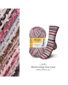 REGIA ENERGY FLOW - Self Patterning Sock Yarn Col. 185 "Meditation" 100g