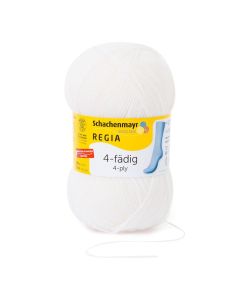 REGIA 4-Ply Solid Yarn 50g - Super White