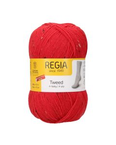 REGIA 4-Ply Tweed 100g - Tomato Red