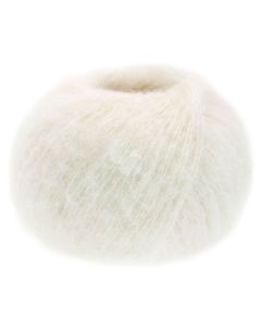 SETASURI BIG  Alpaca, Silk, Merino Blend - White Col. 501 - 25g skein by Lana Grossa 