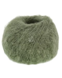 SETASURI BIG  Alpaca, Silk, Merino Blend - Greyish Green Col. 527 - 25g skein by Lana Grossa 