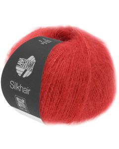 Silkhair - Mohair Silk Blend - Cherry Red Col. 08- 25g Skein by Lana Grossa