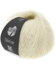 Silkhair - Mohair Silk Blend - Natural White Col. 52 - 25g Skein by Lana Grossa