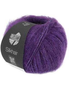 Silkhair - Mohair Silk Blend - Dark Purple Col. 193 - 25g Skein by Lana Grossa