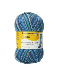 REGIA Design Line 4Ply 100g - Self Patterning Sock Yarn - Velspiggen Mountains and Fjords